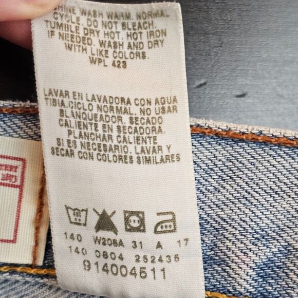 Vintage Signature Levi Strauss Relaxed Fit Denim Jeans Mens 34x32 Actual 32x30 - Picture 12 of 15
